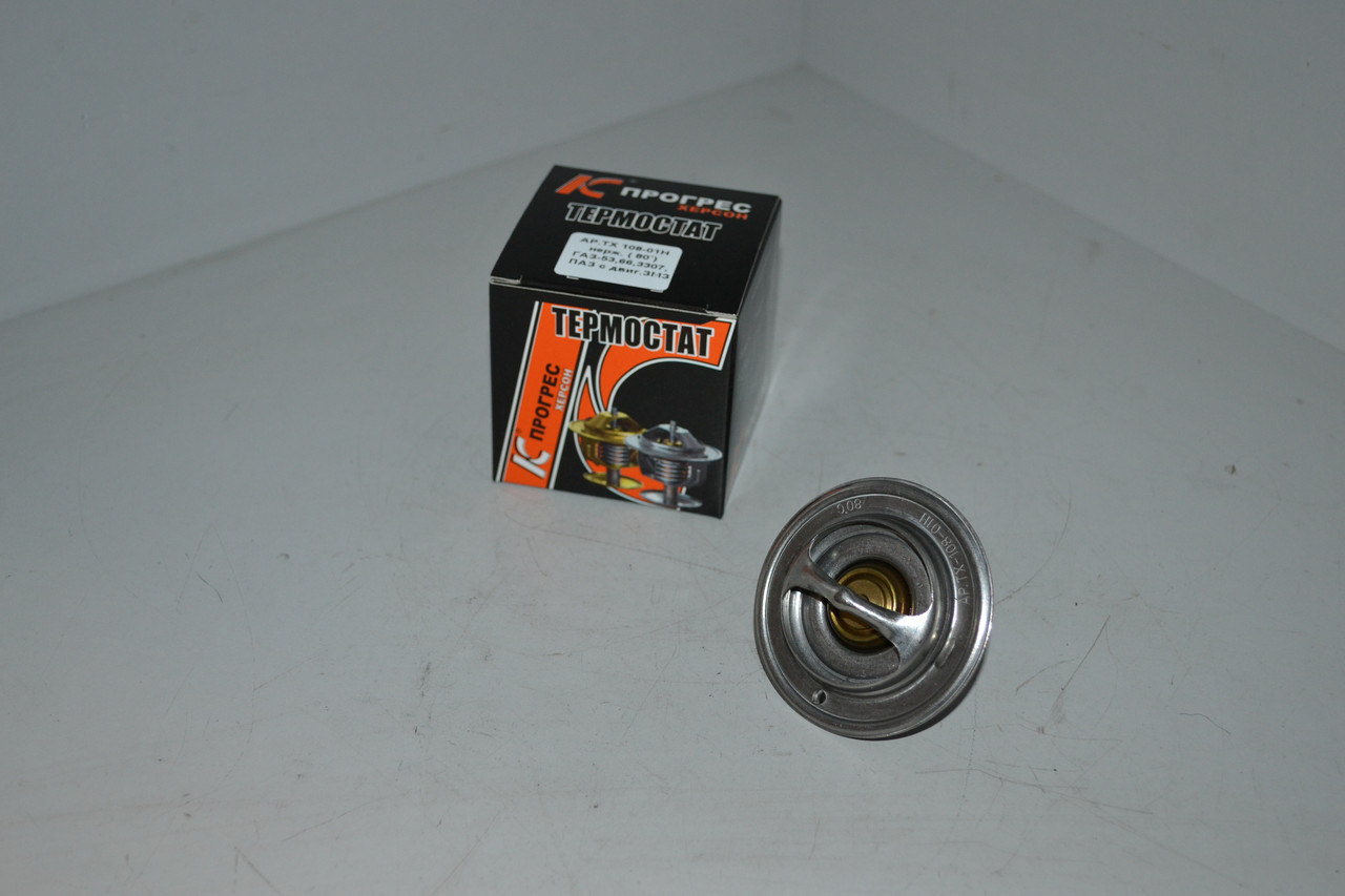 Термостат ГАЗ 53, 3307, ПАЗ 3205 t 80 (вир-во Прогрес)