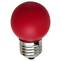 Светодиодная лампа Feron LB37 Е27 1W типа G45 "шар" красная для декоративного освещения