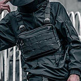 Чоловіча сумка через плече носити, Чоловіча сумка-слінг тактична, Поштова сумка месенджер LR-80, фото 4