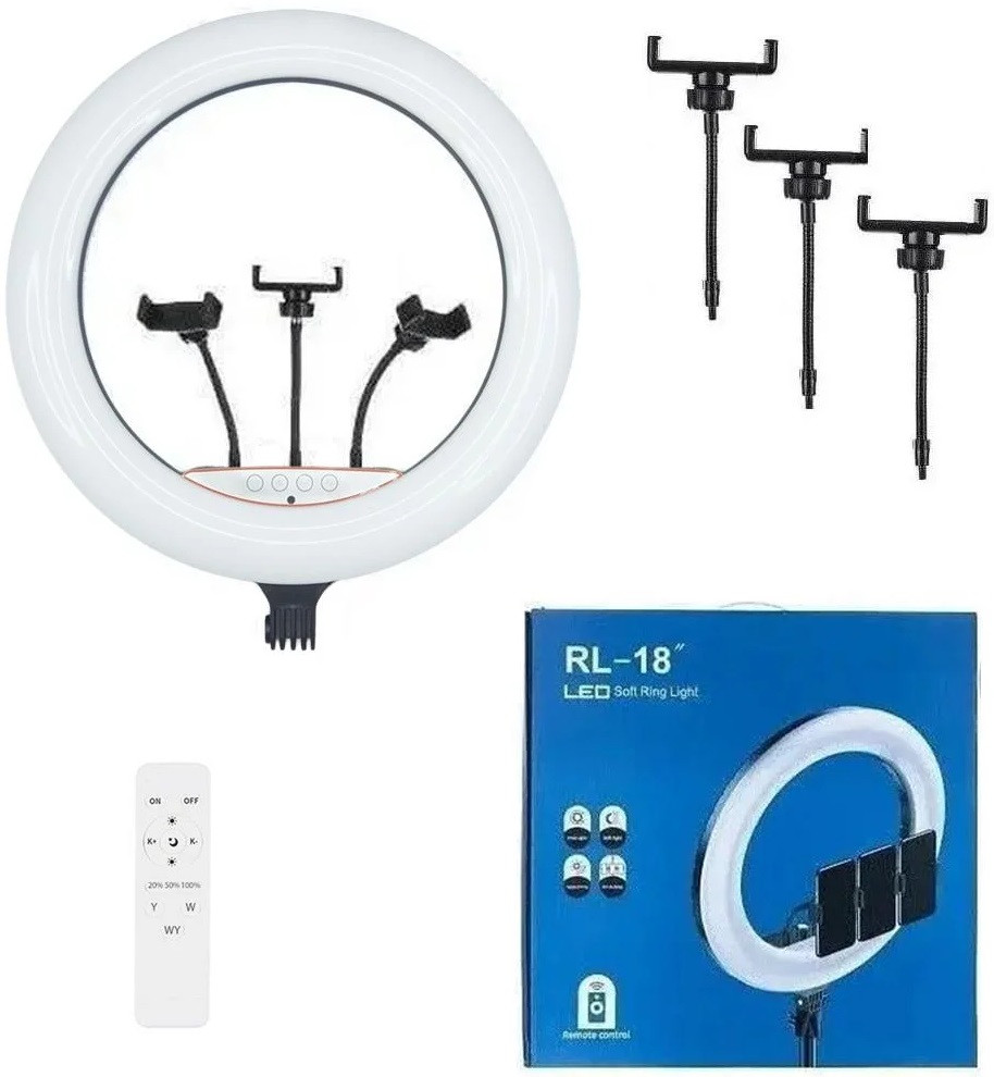 Кільцева LED-лампа RL-18 45 см 220 V 3 кріп.тел. + пульт