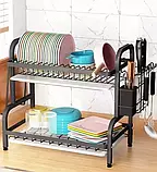 Сушарка для посуду Kitchen rack double deck design SV227, фото 4