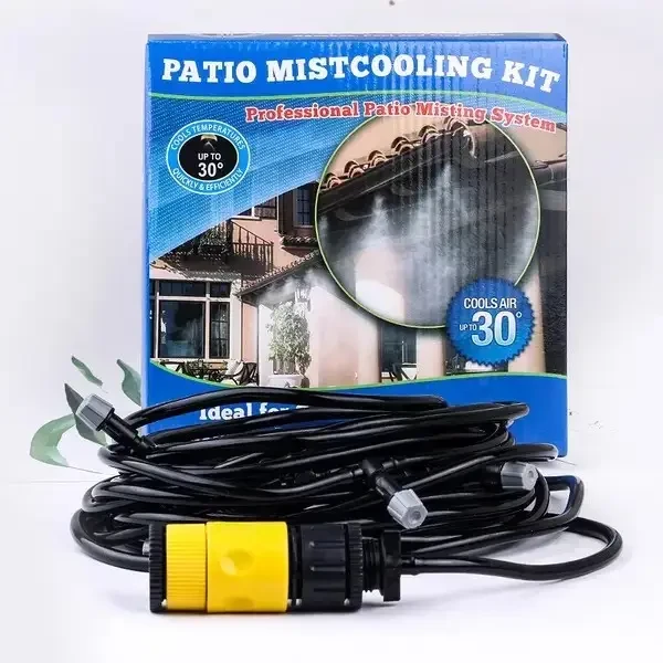 Система полива туман Душ-ороситель воды для террасы и сада Patio Mistcooling Kit BD-10FT 10 метров YU227 - фото 1 - id-p2322304569