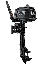 Лодковий мотор Parsun T 5.8 BMS 2-тактний потужність 5.8 к.с. румпельне управління вага 20 кг вбудований бак 2.7 л