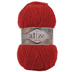 Пряжа Alize Softy PLUS / Софті Плюс, колір № 56, червоний
