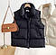 Базова жіноча тепла стильна жилетка осіння безрукавка синтепон 200 плащівка з кишенями норма і батал OS, фото 2