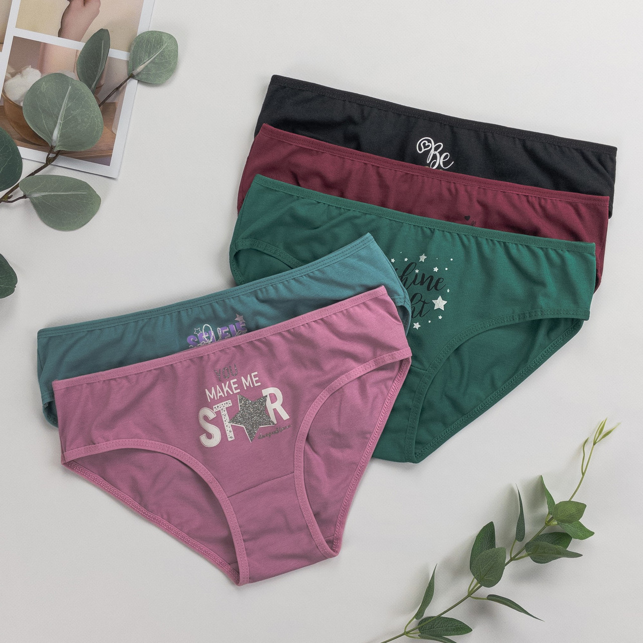 Труси дитячі сліпи для дівчинки Nicoletta (вік: 8-9, 12-13 років) | 5 шт.