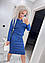 Модний спідничний костюм з ангори софт теплий приталений, синій, сірий, бузковий, фото 7