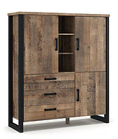 Пенал 3Д3Ш Емілі, Меблі Сервіс,  Дуб гранж/чорний