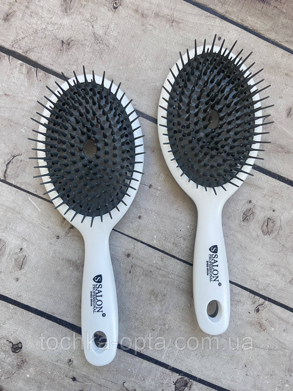 Масажна щітка для волосся SALON PROFESSIONAL силіконова, велика, фото 1