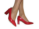Червоні туфлі матові човники 35, фото 6