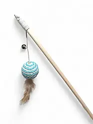 Вудка дражнилка з сизалевим м'ячем, фото 1