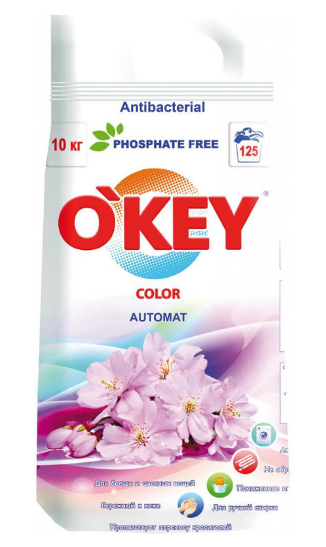 Пральний порошок для автоматичного прання Сolor O'key Квітковий букет 10кг (4820049381733)