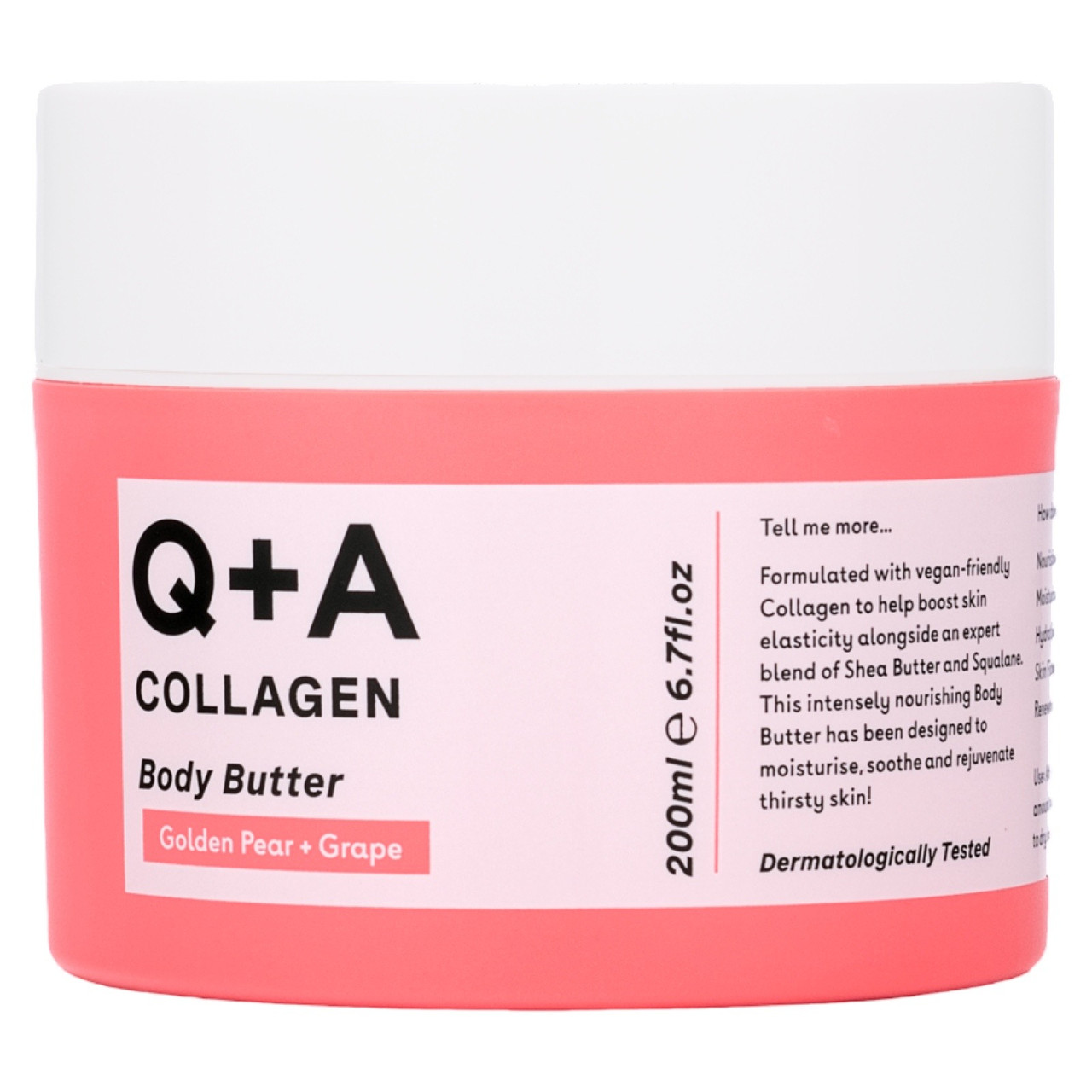 Зволожуючий баттер з колагеном Q+A Collagen Body Butter 200ml (266500)