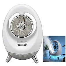 Портативний вентилятор USB з водяним охолодженням, розпилювач, нічник Air Cooler 657, зволожувач, фото 3