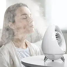 Портативний вентилятор USB з водяним охолодженням, розпилювач, нічник Air Cooler 657, зволожувач, фото 5