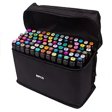Маркери TOUCH Sketch Marker Black 80 шт. різнобарвні + сумка, фото 3