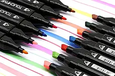 Маркери TOUCH Sketch Marker Black 80 шт. різнобарвні + сумка, фото 5
