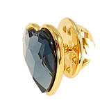Брошка Xuping колір 14K з кристалами Swarovski "Кристальне серце Montana", фото 4
