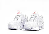 Чоловічі / жіночі кросівки Nike Shox TL White Metallic AR3566-100, унісекс білі кросівки найк шокс тл, фото 4