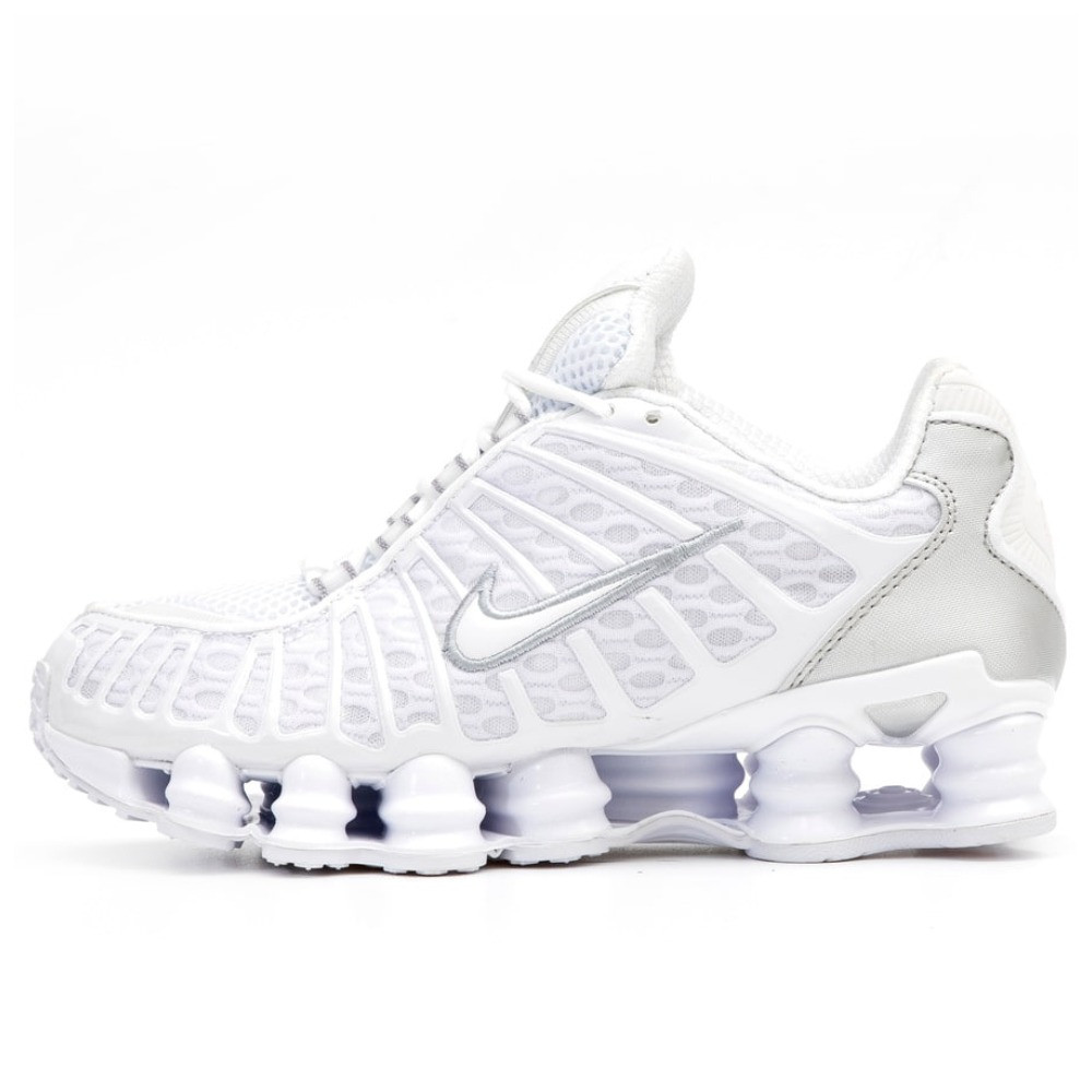 Чоловічі / жіночі кросівки Nike Shox TL White Metallic AR3566-100, унісекс білі кросівки найк шокс тл, фото 1