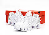 Чоловічі / жіночі кросівки Nike Shox TL White Metallic AR3566-100, унісекс білі кросівки найк шокс тл, фото 2