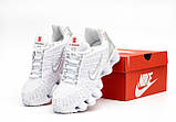 Чоловічі / жіночі кросівки Nike Shox TL White Metallic AR3566-100, унісекс білі кросівки найк шокс тл, фото 6