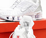 Чоловічі / жіночі кросівки Nike Shox TL White Metallic AR3566-100, унісекс білі кросівки найк шокс тл, фото 9