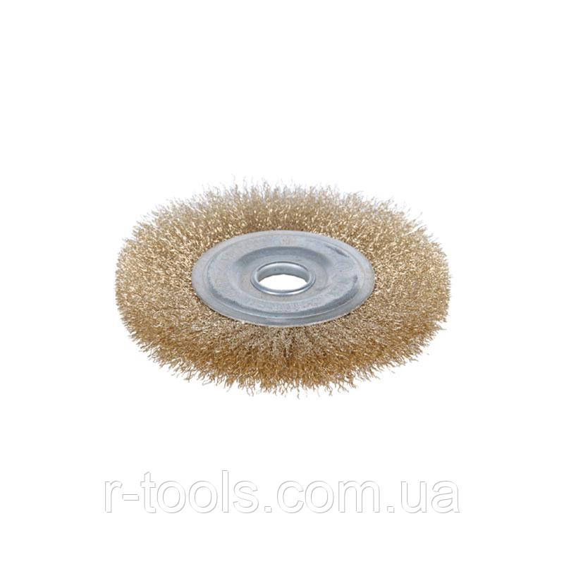Щітка дротяна дископодібна Ø115мм Ø22.2 мм латунова Sigma 9012111