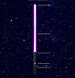 Світловий меч другого покоління 77см, 16 режимів свічення + звук та датчик руху (чорний), фото 4