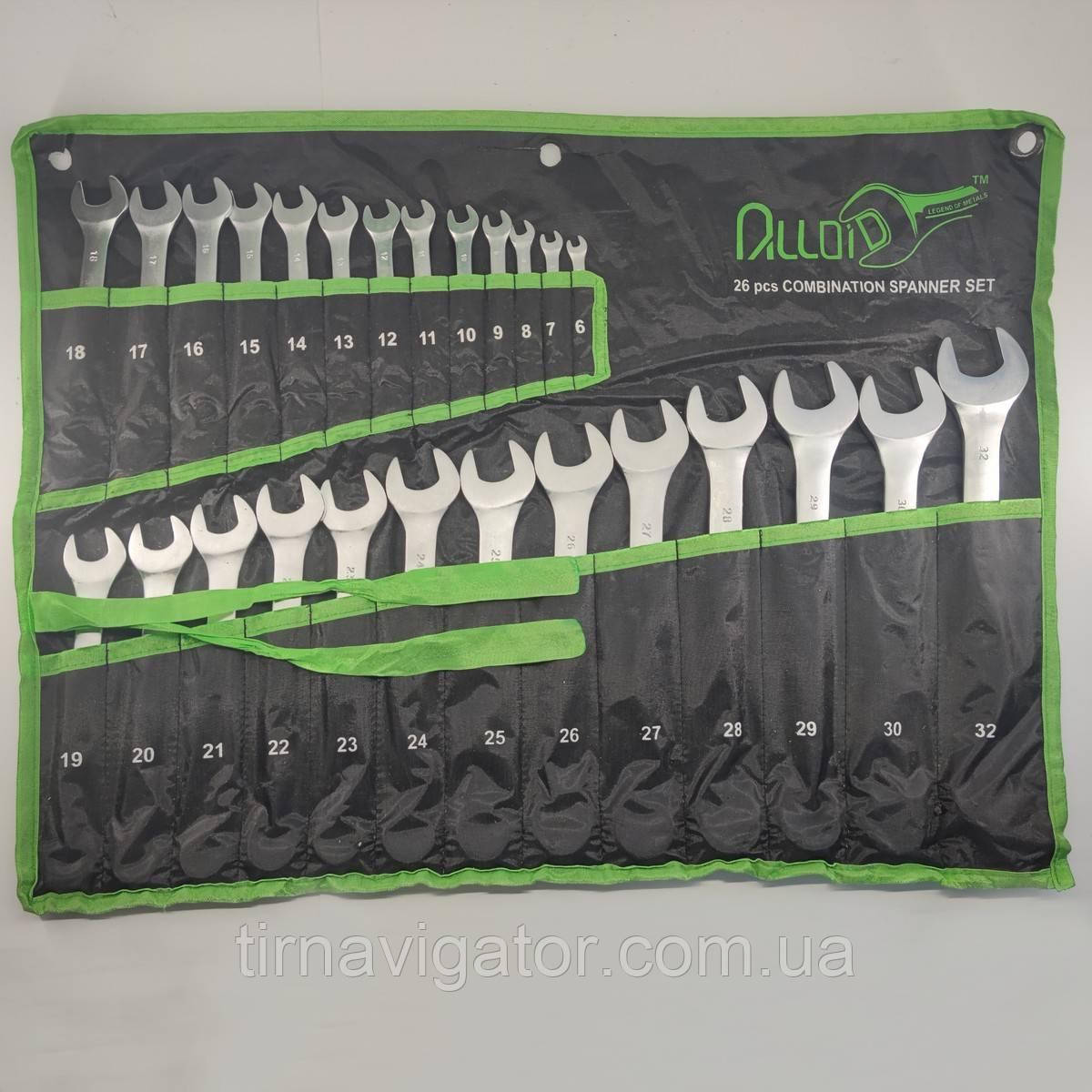 Набір ключів комбінованих 26шт (6-32) Alloid, фото 1