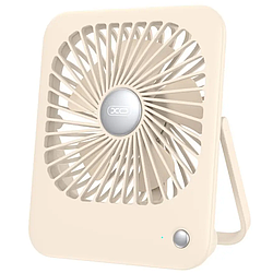 Вентилятор портативний  настільний підвісний з вбудованим акумулятором XO MF83 Бежевий 49024