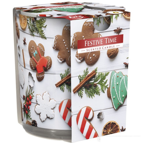 Ароматична свічка в скляному стакані Час святкування (SN 72s-26), фото 1