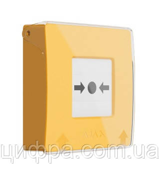 Бездротова кнопка Ajax ManualCallPoint (Yellow), фото 1