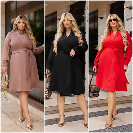 Сукня на запах з довгими рукавами, фото 1