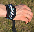 Лямки для тяги MadMax Camo Power Wrist Straps Camo/Light Blue, фото 5