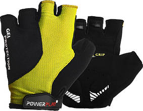 Велорукавички PowerPlay 5028 B Чорно-жовті L