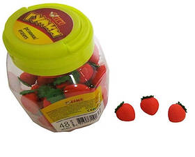 Гумка фігурна Полуниця TIKI в банці 48шт 50814-TK