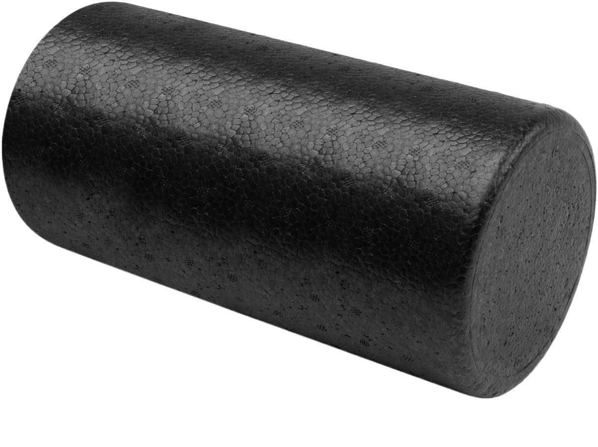 Масажний ролик (роллер) гладкий U-POWEX EPP foam roller (30*15cm) Black