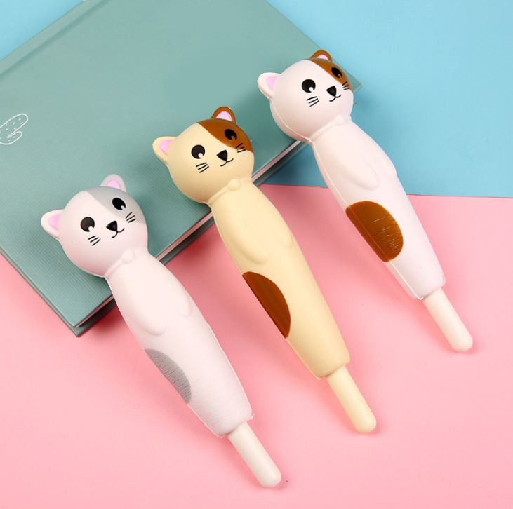 Набір ручок масляних Bookopt 0.7 мм BP5024 Squishy Cat (3шт), фото 1