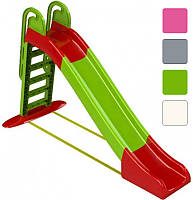 Гірка дитяча пластикова 243 см Gardentoys для дітей W_1635 Сіро-бірюзовий Зелено-червоний