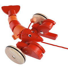 Іграшка каталка на мотузці від 1 року Лобстер goki (Niz15529)