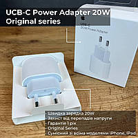 Блок питания iPhone сетевое зарядное устройство Apple 20W USB-C MHJE3ZM/A, Original Apple USB-C Adapter