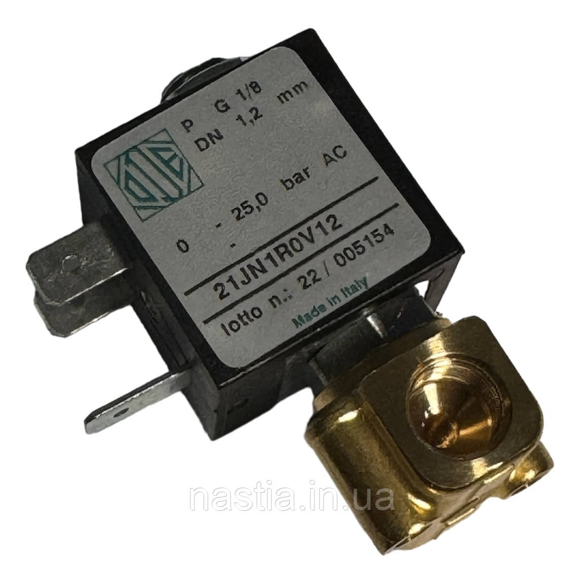 11008828 Електроклапан гарячої води, 230V, 50Hz, TA80*С, 1/8-1/8, на 2 входи, фото 1