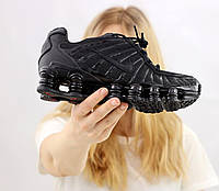 Жіночі кросівки Nike Shox TL Black (чорні монохром) спортивні амортизація Shox Y14140