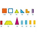 Конструктор на 45 деталей магнітний дитячий різнокольоровий CJ-4077287, фото 2