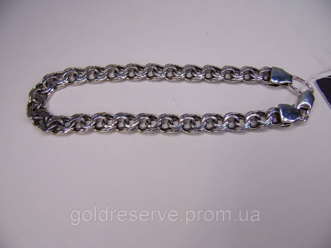 Срібний браслет, розмір 21 см, фото 1