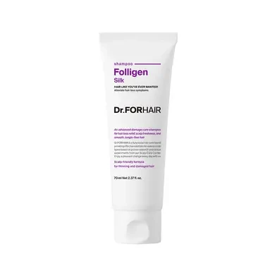 Шампунь для сухого та пошкодженого волосся Dr.FORHAIR Folligen Silk Shampoo 70 мл