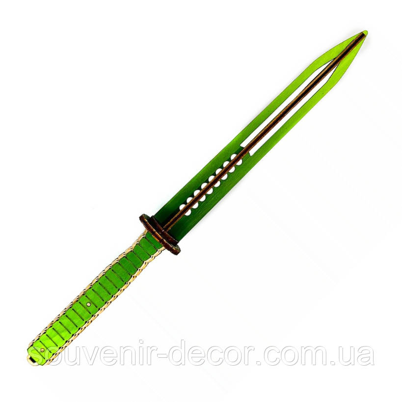 Дерев'яний дитячий ніж Джикоммандо LIME з STANDOFF 2, іграшкова зброя, фото 1