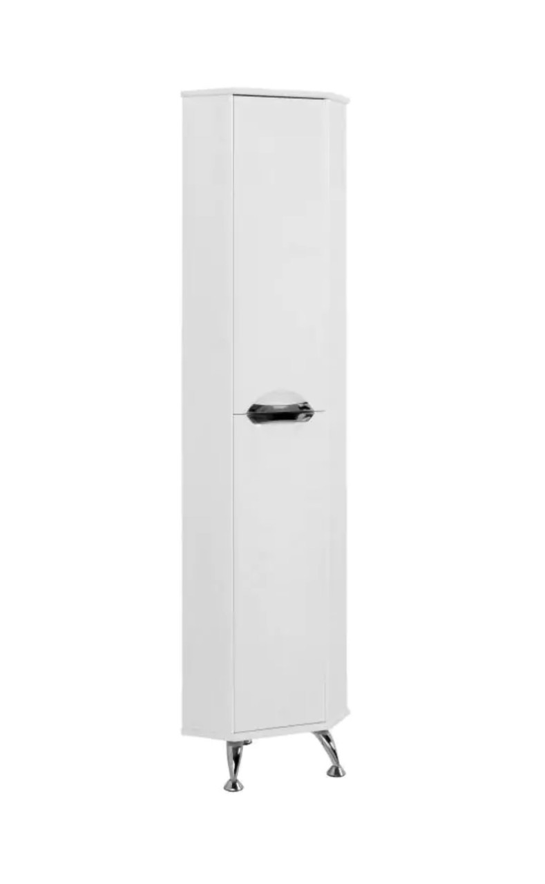 Пенал-шафа кутовий підлоговий 35 см для ванної кімнати Alveus, білий