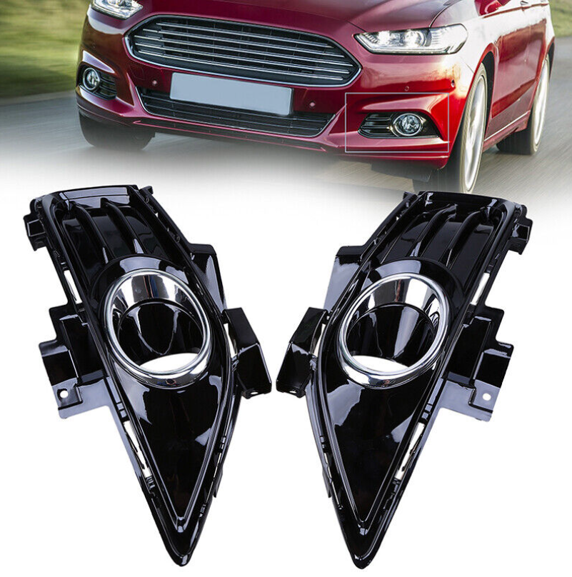 Решітка бампера Ford Fusion mk5 13-16 ліва під птф хром глянець DS7Z-17B814-BA